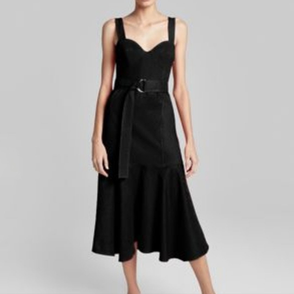 A.L.C. Sabrina NWT Black Fitted Sweetheart Dress Size 0 Designer Cocktail